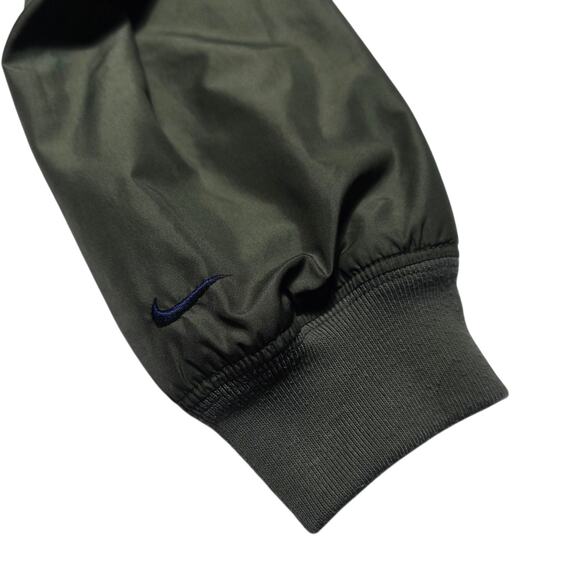 Vintage Nike Jacket Women's Small Full Zip Hooded Windbreaker Swoosh 90's Green - Picture 4 of 10